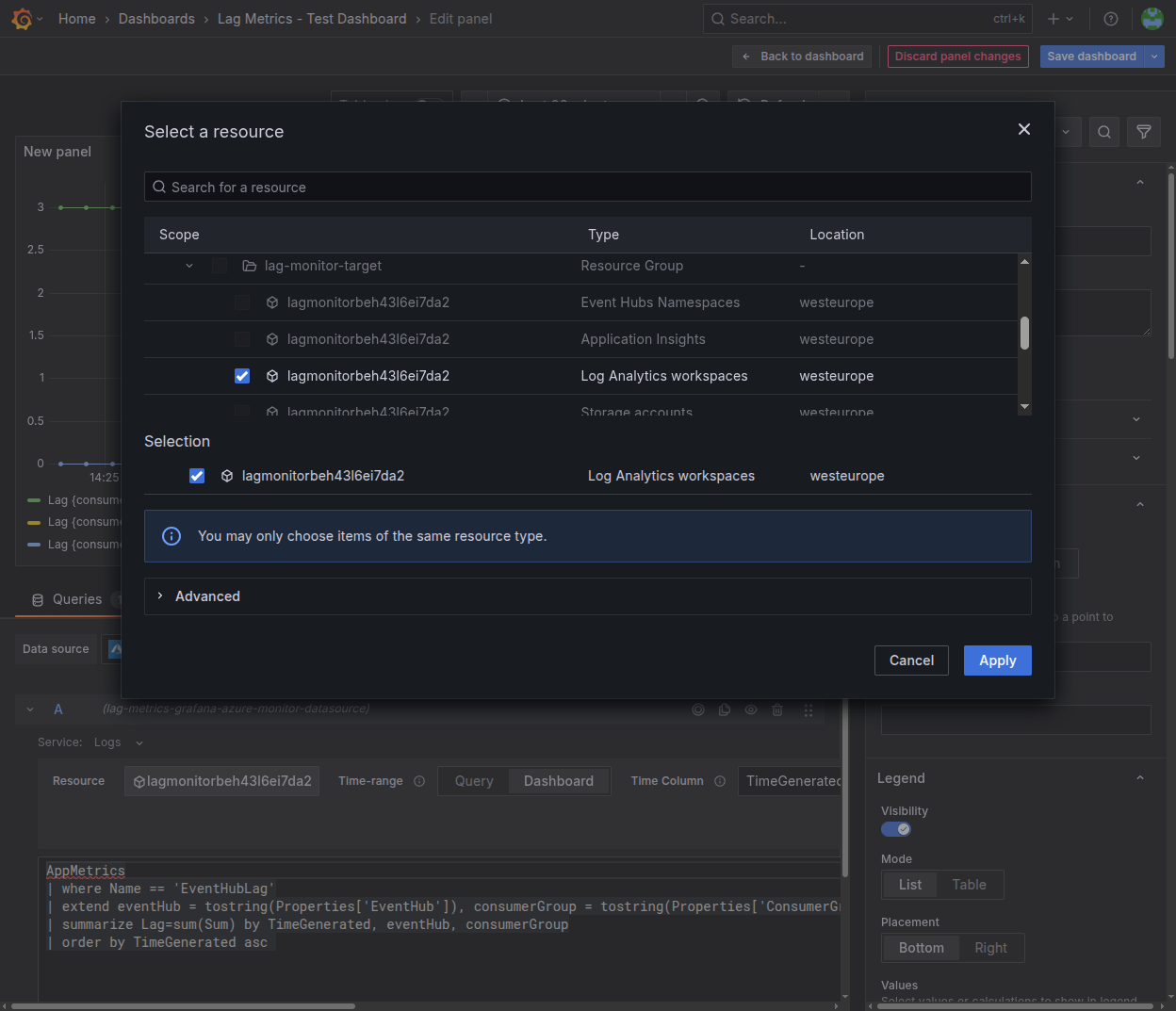 Select Workspace